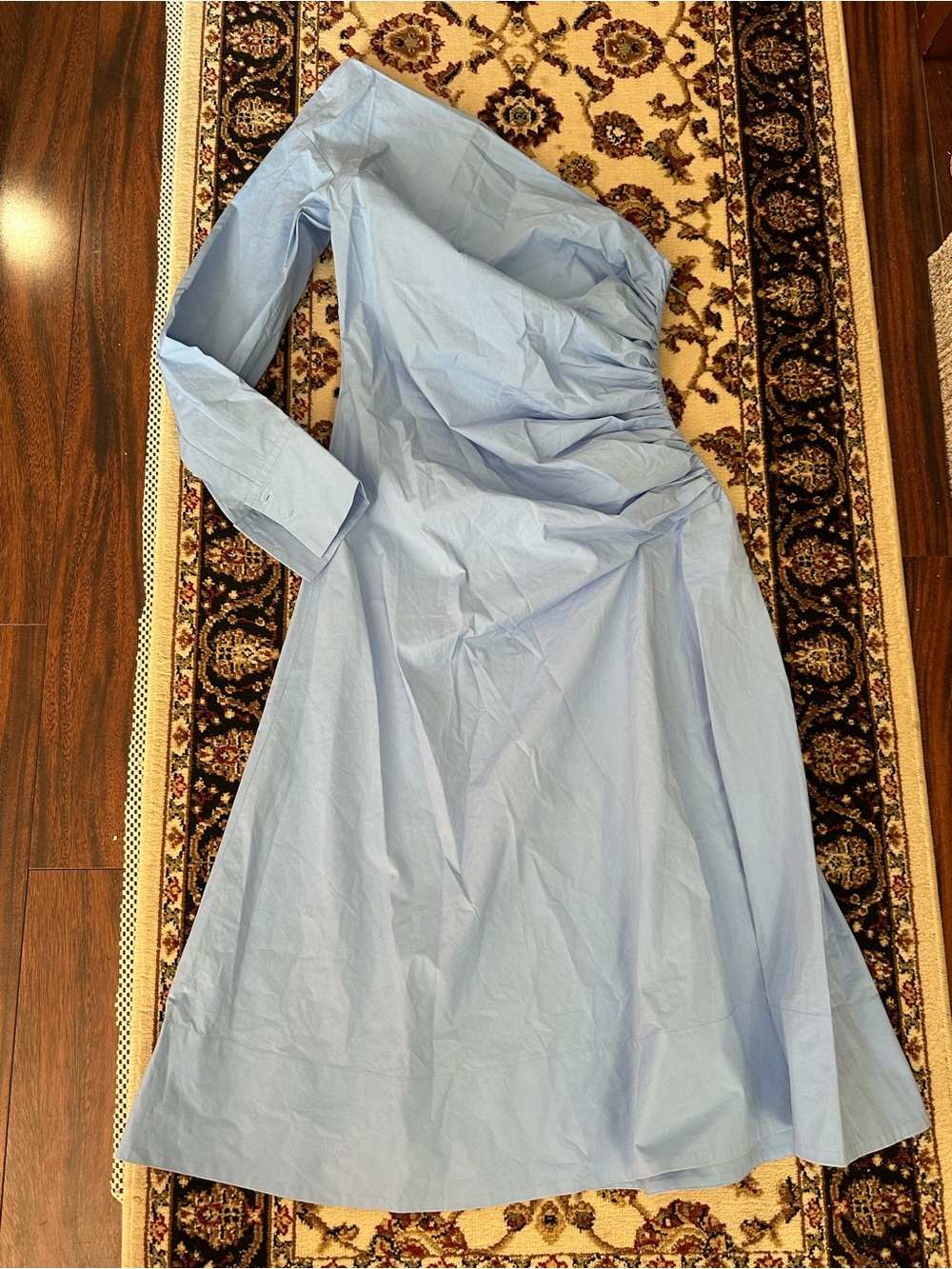 👉 Last day💐 Emilio Pucci Light Blue One-Shoulder Dress